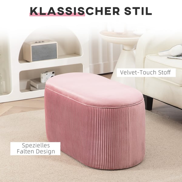 Bænk med opbevaring, 81x40x41 cm, Pink