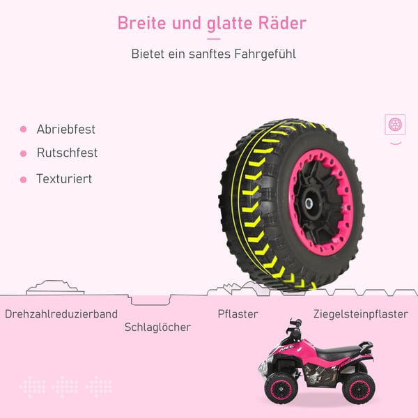 Ride-On bil, 67,5x38x44 cm, pink