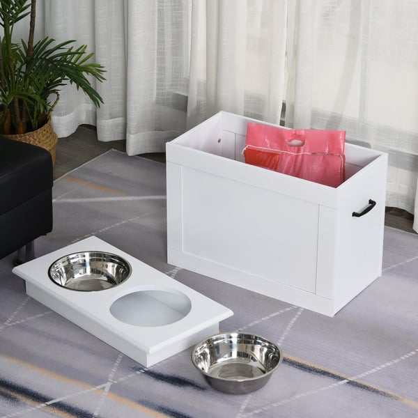 Hundemadestation, 60x30x41 cm, Hvid