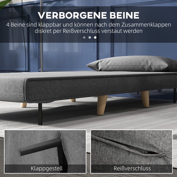Sovesofa, 95x95x80 cm, Grå