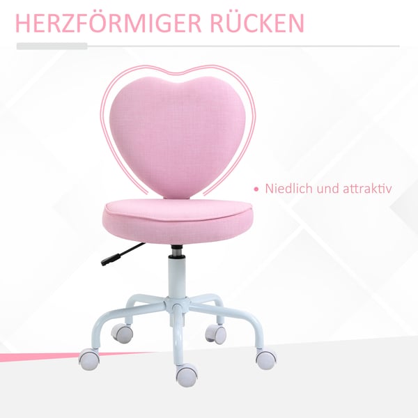 Kontorstol, 40x50x79-89 cm, Pink