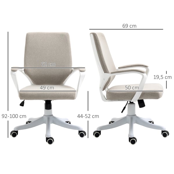 Toimistotuoli, 62x69x92-100 cm, beige