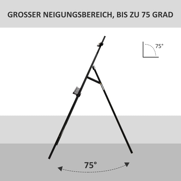 Staffeli, Fyrretræ, 51.5x71.5x134.5 cm, Sort