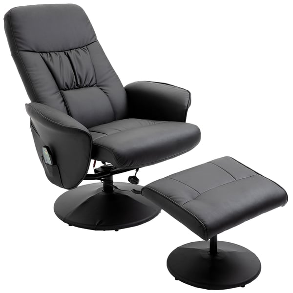 Fåtölj med reclinerfunktion, 76x81x105 cm, Svart