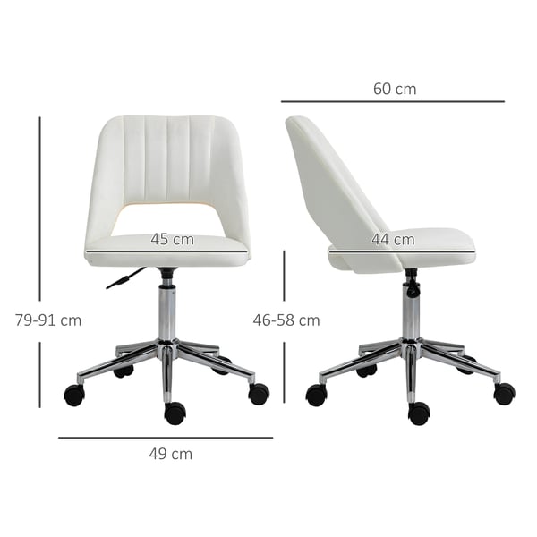 Kontorsstol, 49x60x79-91 cm, Beige