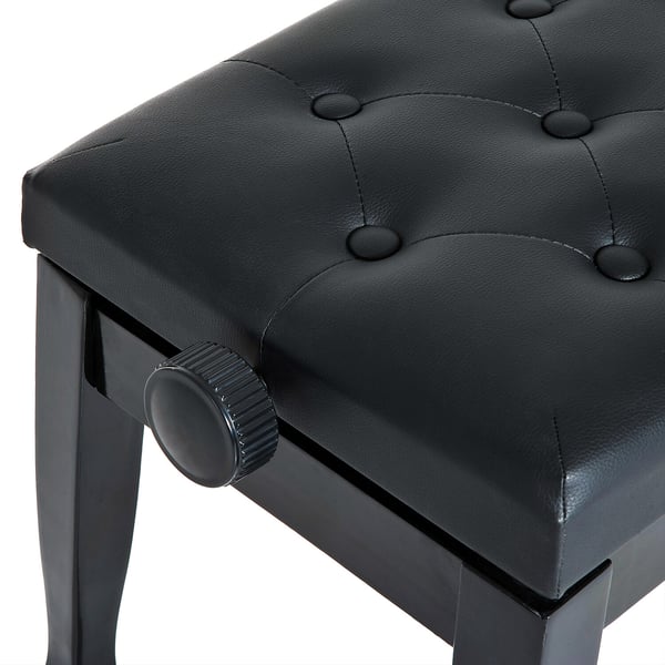 Pianopall, 64x35x45-55 cm, Svart