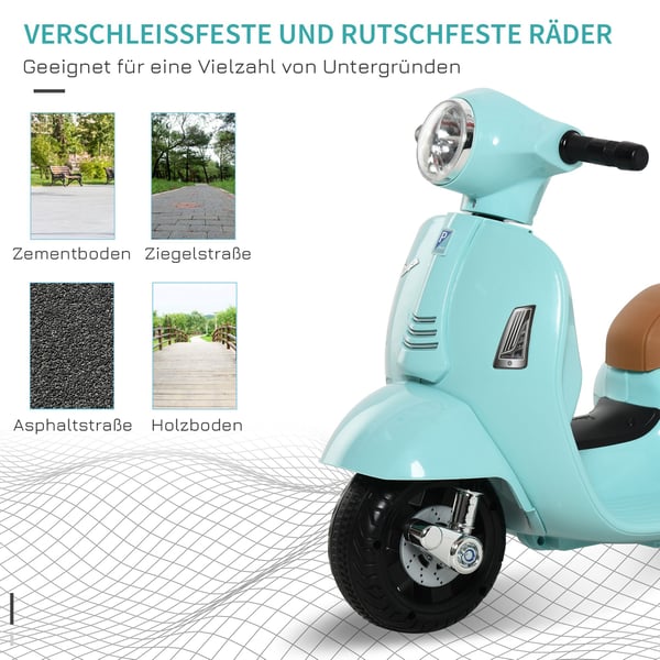 Barnens elscooter, 66,5x38x52 cm, grön