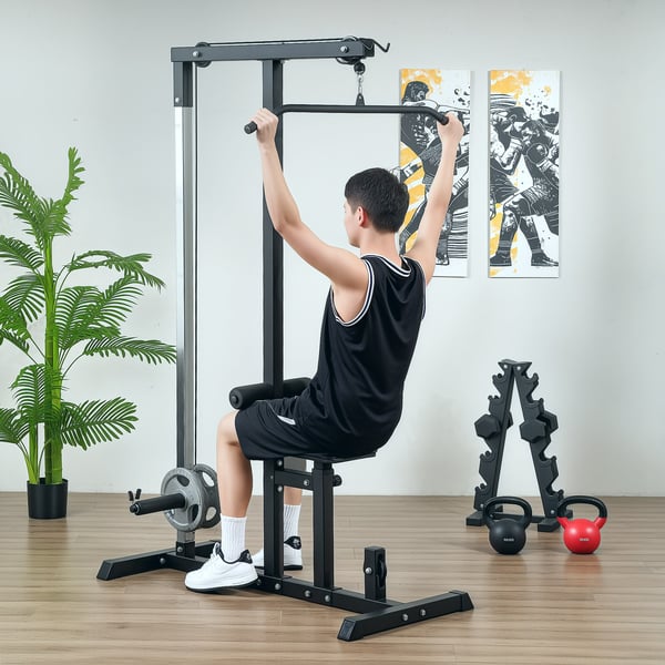 Home Gym Station, 107x120x190 cm, Sort
