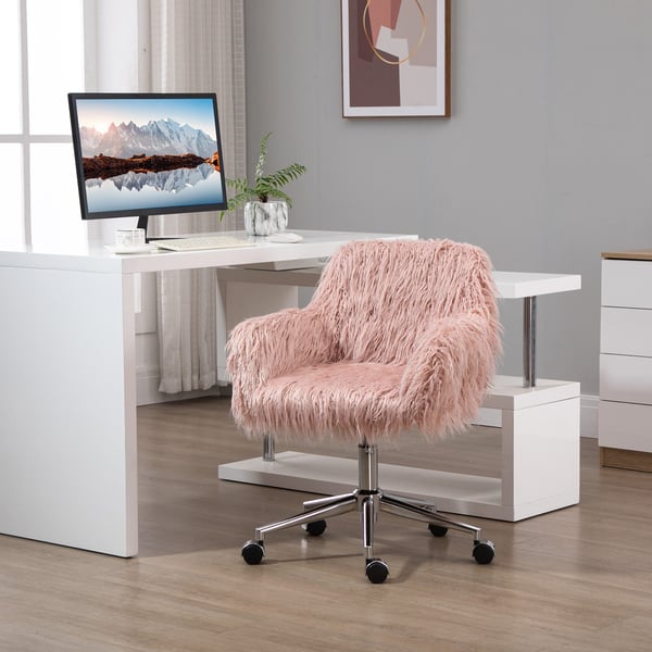 Kontorsstol, 57x60x75-85 cm, Rosa