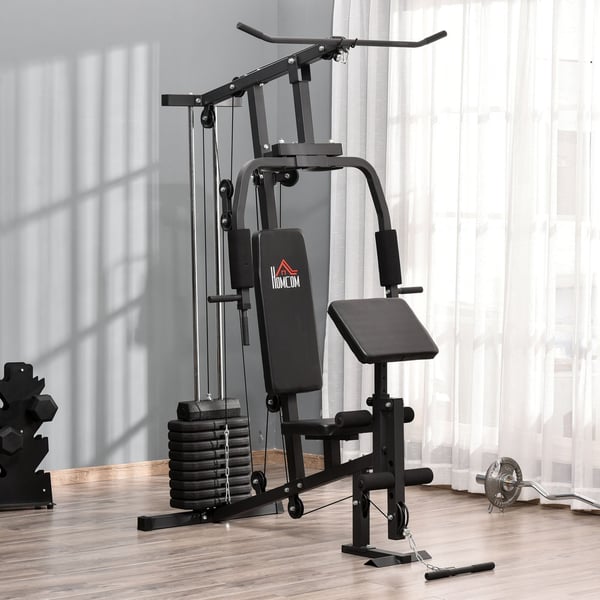 Home Gym Station, 148x108x207 cm, Sort