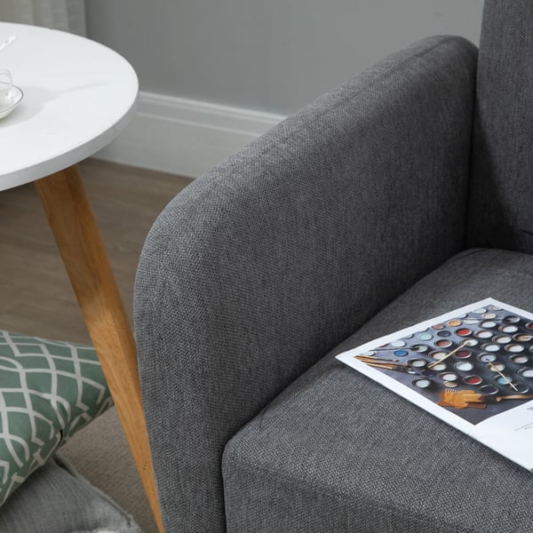 Loveseat-soffa, 130x70x80 cm, Grå