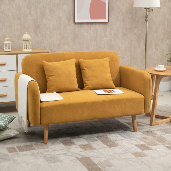 Loveseat Soffa, 130x70x80 cm, Gul