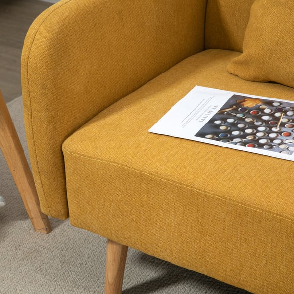 Loveseat Soffa, 130x70x80 cm, Gul