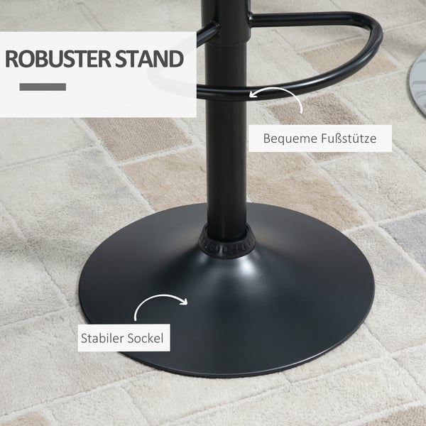 Barstolset, 47x51,5x89-109 cm, Svart