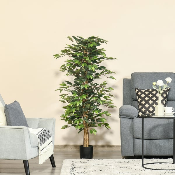 Kunstig plante, Ficus træ, 150 cm, Grøn