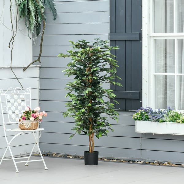 Kunstig plante, Ficus træ, 150 cm, Grøn