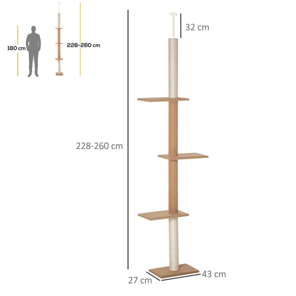 Kattorn, 43x27x228-260 cm, Khaki
