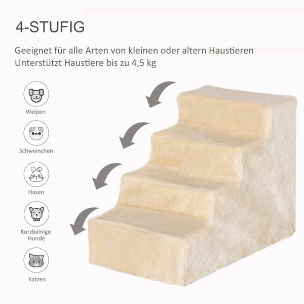 Husdjurstrappa, 60x35x44 cm, Beige
