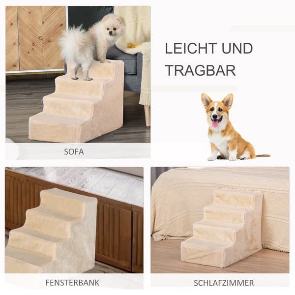 Husdjurstrappa, 60x35x44 cm, Beige