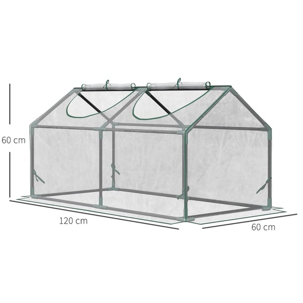 Växthus, 120x60x60 cm, Transparent
