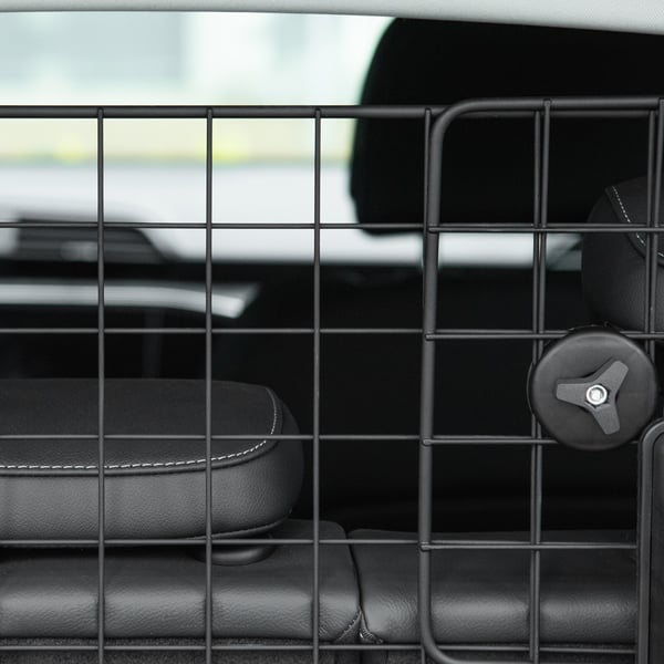 Hundebarriere, Justerbar bagagerumsdeler til bil, 90-120x40,5 cm, Sort