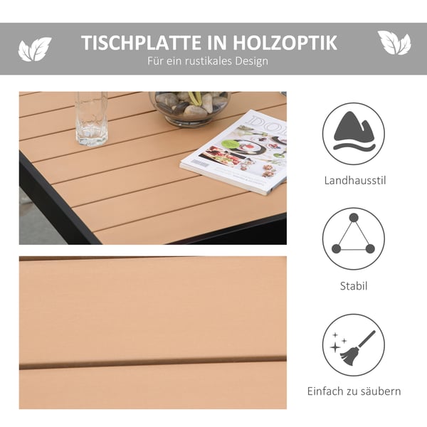 Spisebord, 78x78x74 cm, Sort