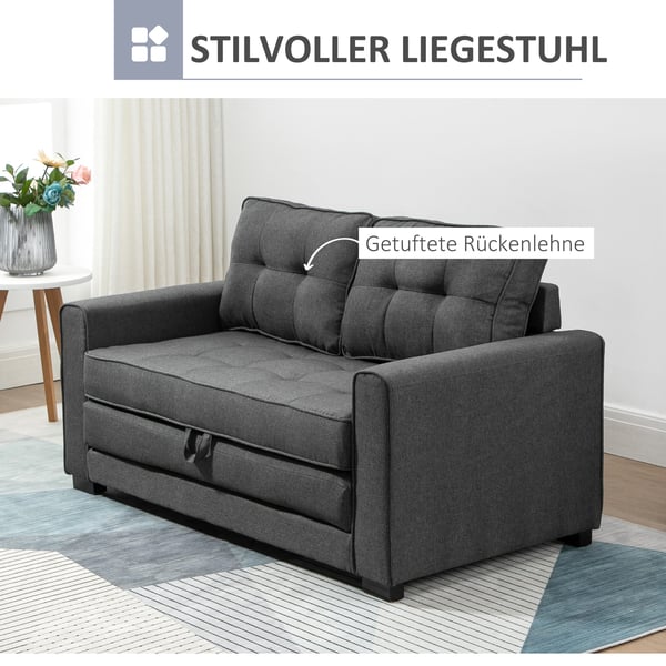 Sovesofa, 147,5x75x85 cm, Grå
