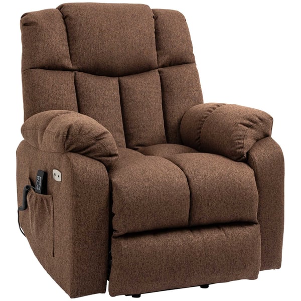 Lænestol med reclinerfunktion, 92x95x107 cm, Brun