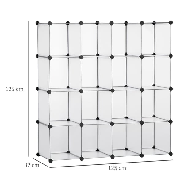 Kubereol, 125x32x125 cm, Hvid