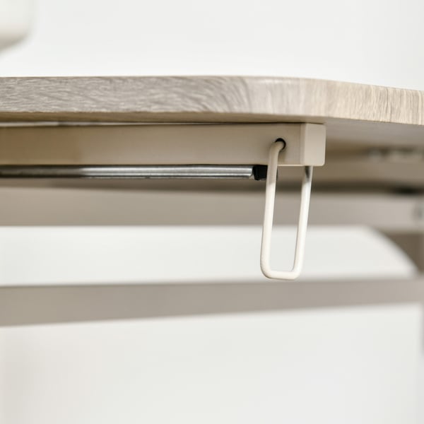 Matgrupp, 3-delad fällbar bord och 2 stolar, 120x60x75 cm, Vit