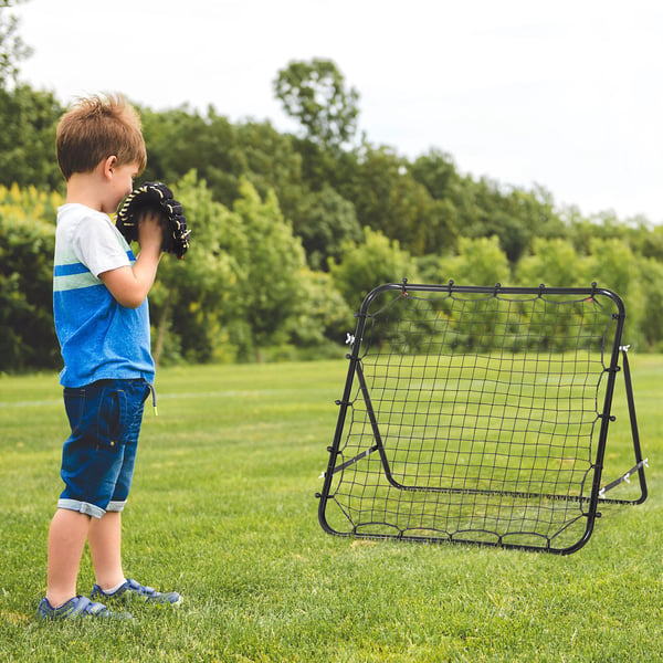 Fodboldrebounder, 96x80x96 cm, Sort