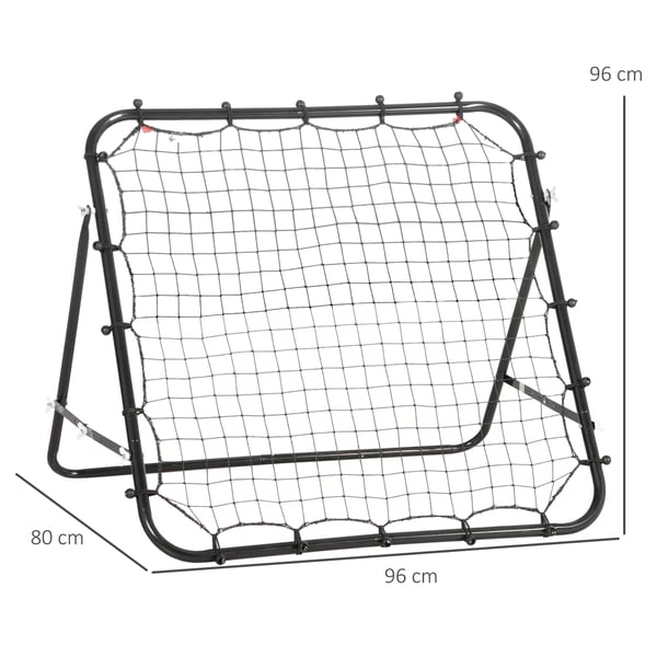 Fodboldrebounder, 96x80x96 cm, Sort