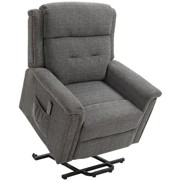 Fåtölj med reclinerfunktion, 89x96x108 cm, Grå Fåtölj med reclinerfunktion, 89x96x108 cm, Grå