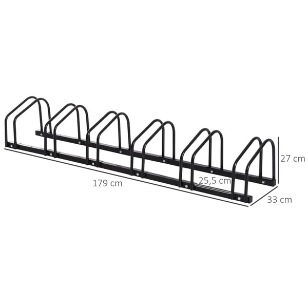 Cykelstativ, 179x33x27 cm, Sort