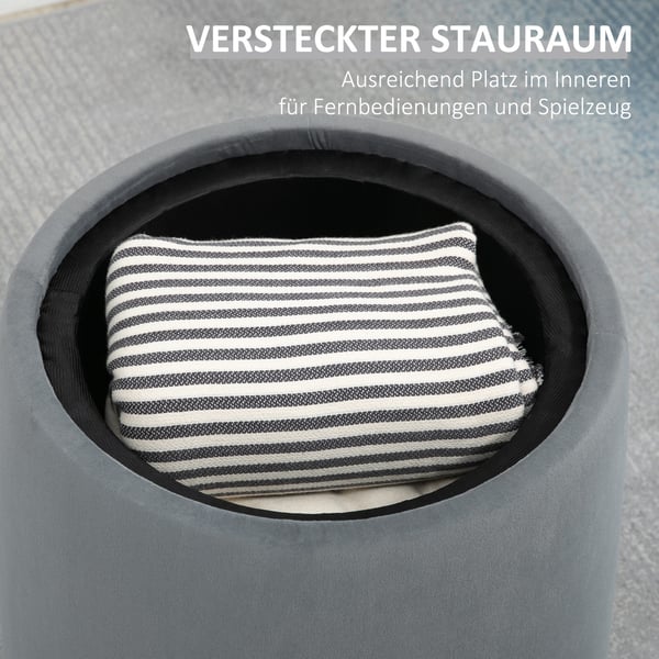 Puf, 44x47,5 cm, Grå, Star