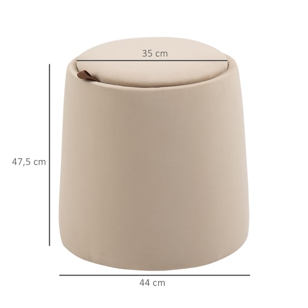 Puf, 44x47,5 cm, Beige, Star