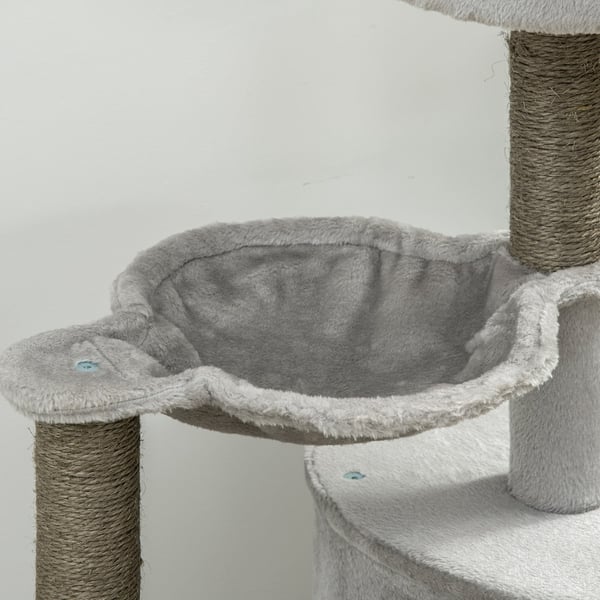 Kissan kiipeilypuu, 60x40x113 cm, harmaa