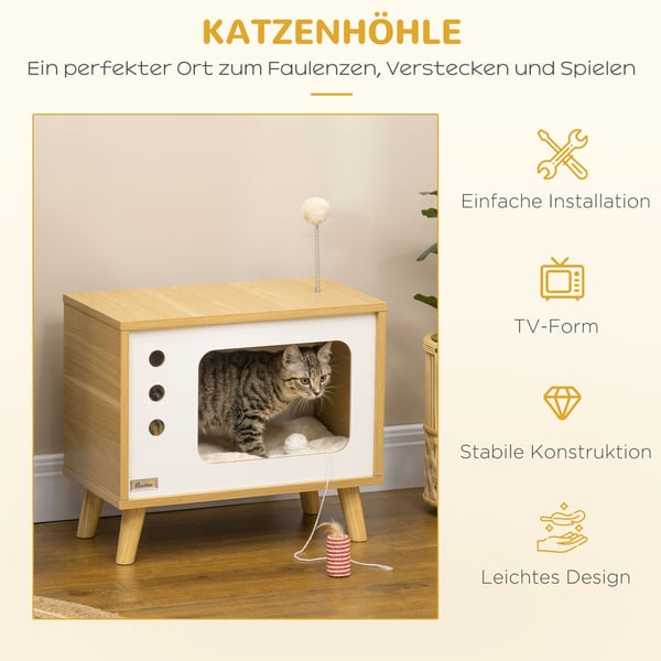 Kattkoja, 50x28x43 cm, Beige