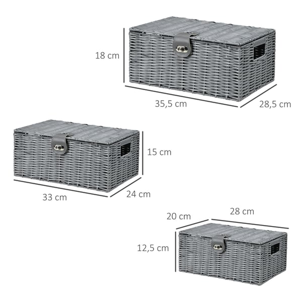 Säilytyskorisetti, 35,5x28,5x18 cm, harmaa