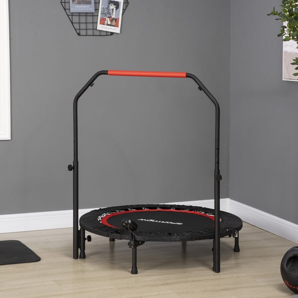 Mini-trampoliini, 102x99-123 cm, musta