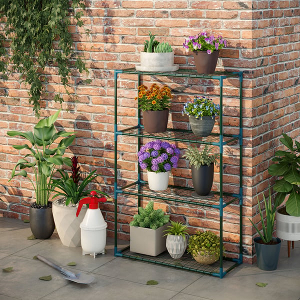 Planteopsats, 2-delt sæt, 70x27x110 cm, Grøn