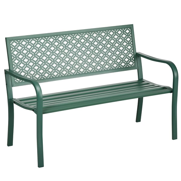 Trädgårdsbänk, 127x63x83 cm, Grön