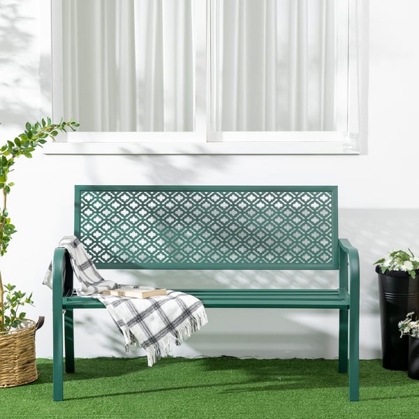 Trädgårdsbänk, 127x63x83 cm, Grön