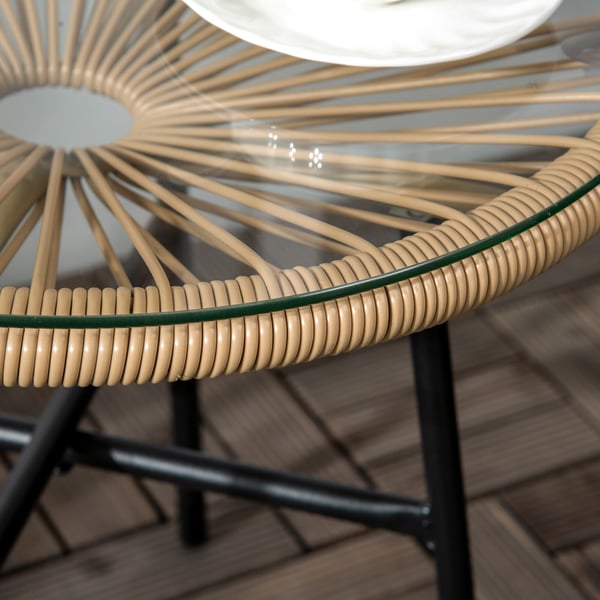 Bistrobord, 50x50x50 cm, Sort, Beige