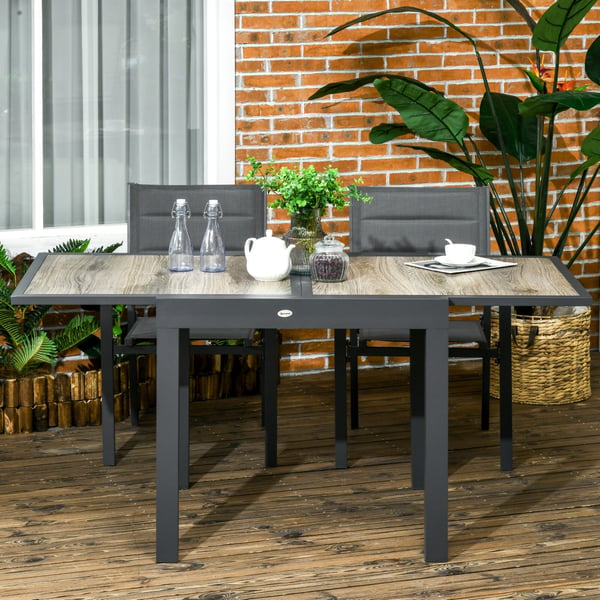 Havebord, 160x80x75 cm, Beige-Grå