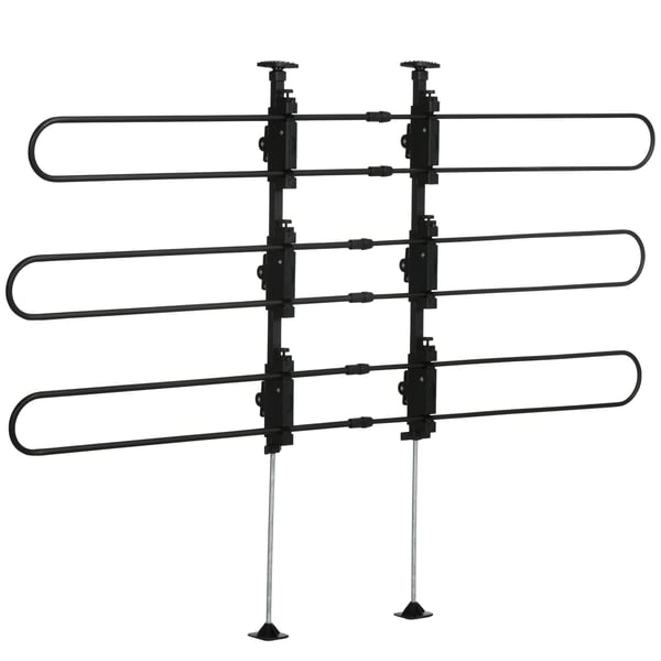 Bagagerumsadskiller, justerbar stål, 89-150x76-124 cm, sort