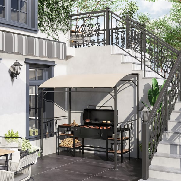 Grillpaviljong, 215x150x220 cm, Beige