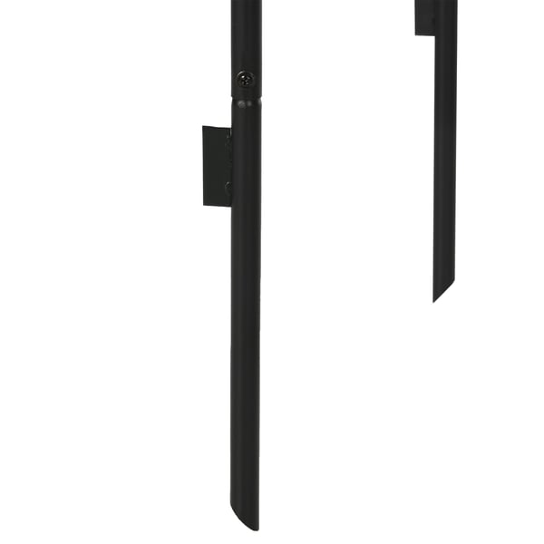 Havebue, 140x40x240 cm, Sort, Metal