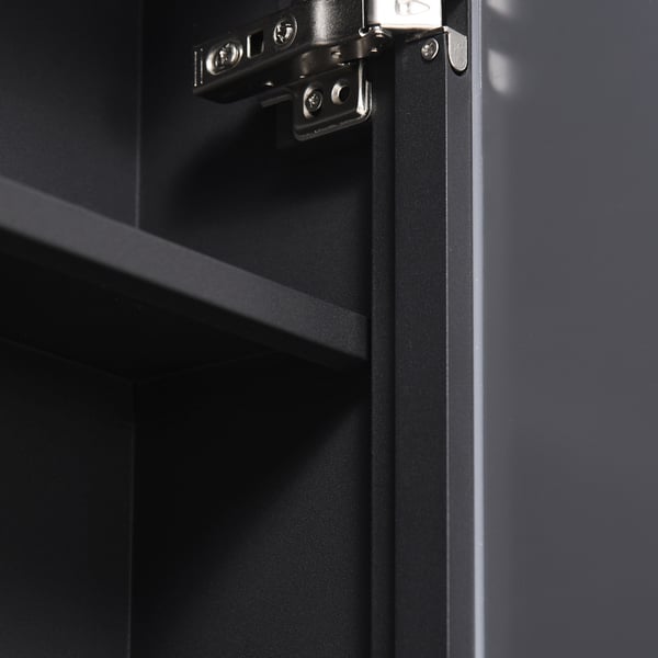 Spegelskåp, 40x15x60 cm, Svart