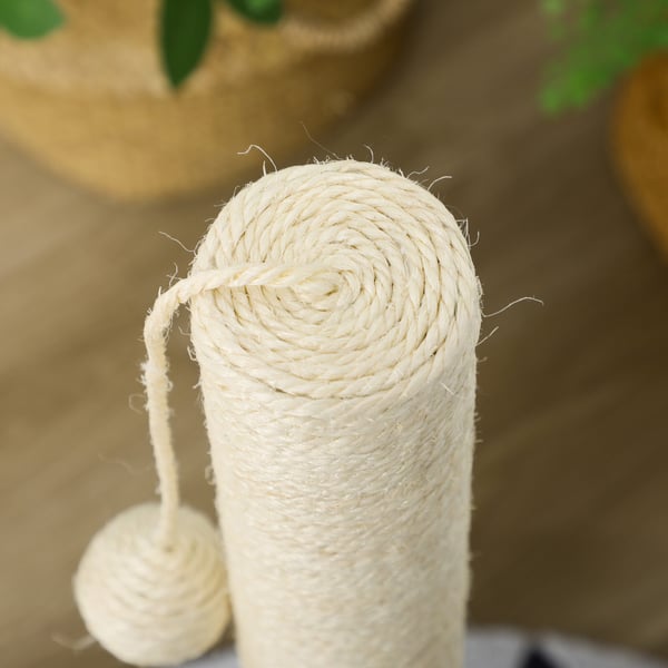 Kissan raapimapuu, 35x35x62 cm, harmaa ja beige